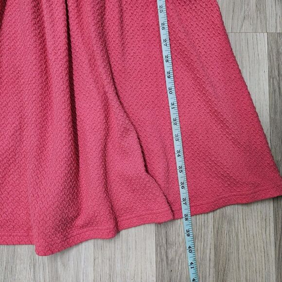 MATILDA JANE Womens Pink Textured 3/4 Sleeve Pocket Forever Virginia Dress Large - Picture 6 of 8